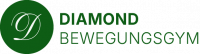 Zeit das Diamond Logo – Grüner Kreis mit einem verziertem "D", rechts daneben in zwei Zeilen "Diamond" und "Bewegungsgym"